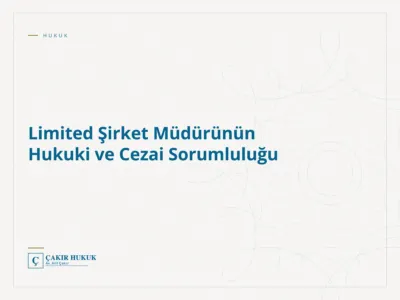 Limited Şirket Müdürünün Hukuki ve Cezai Sorumluluğu