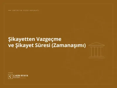 Şikayetten Vazgeçme ve Şikayet Süresi (Zamanaşımı)